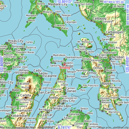 Topographic map of Tindog