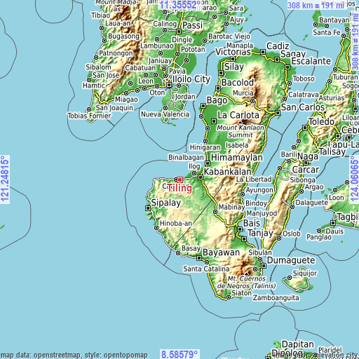 Topographic map of Tiling