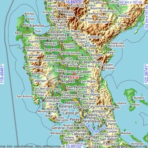 Topographic map of Tikiw