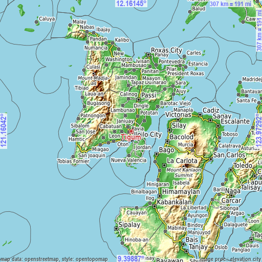 Topographic map of Tigum