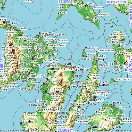 Topographic map of Tiglauigan