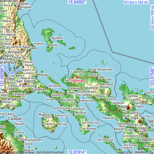 Topographic map of Tigbinan