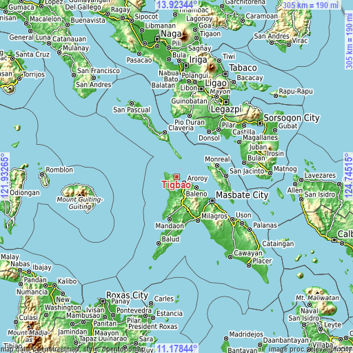 Topographic map of Tigbao