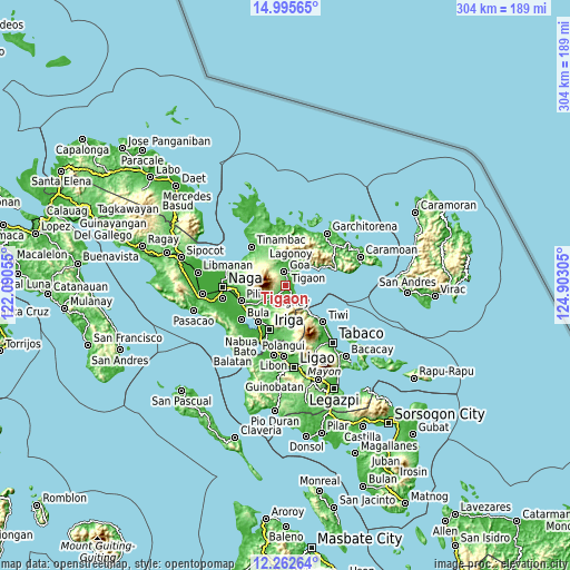 Topographic map of Tigaon