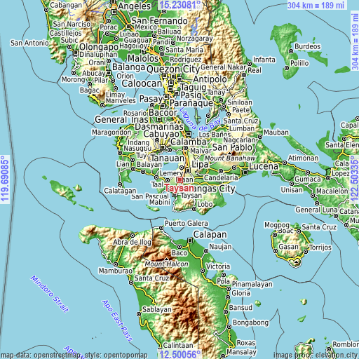 Topographic map of Taysan