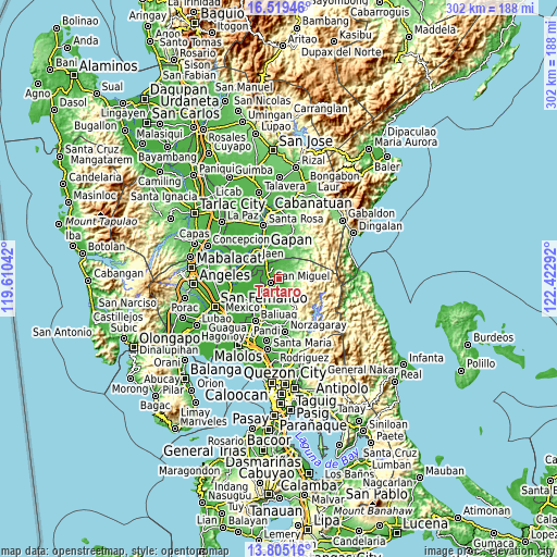 Topographic map of Tartaro