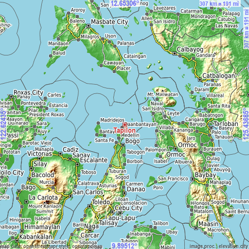 Topographic map of Tapilon