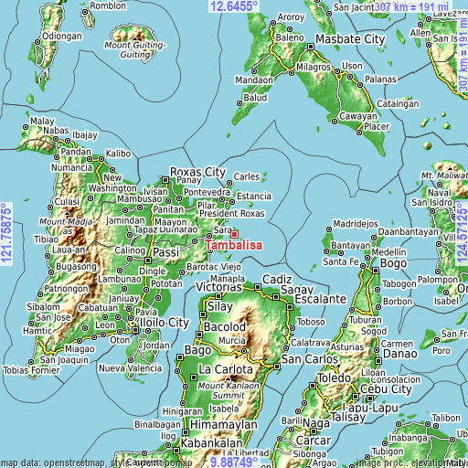 Topographic map of Tambalisa