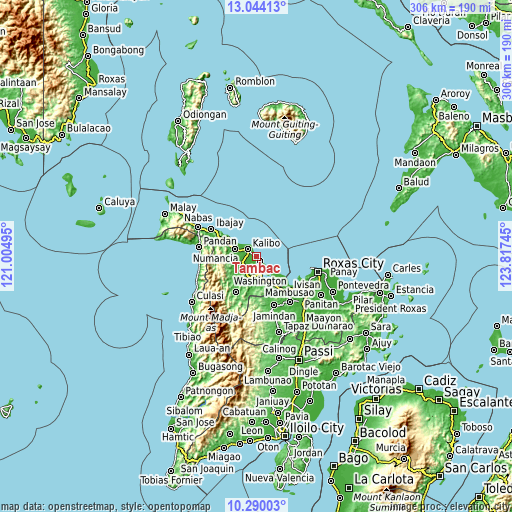 Topographic map of Tambac