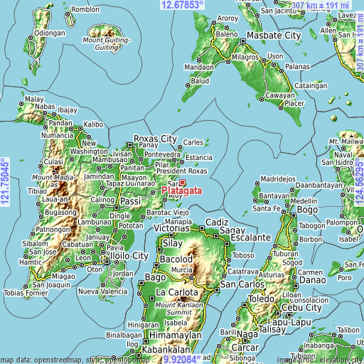 Topographic map of Platagata