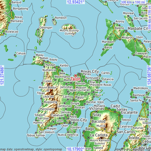 Topographic map of Talon