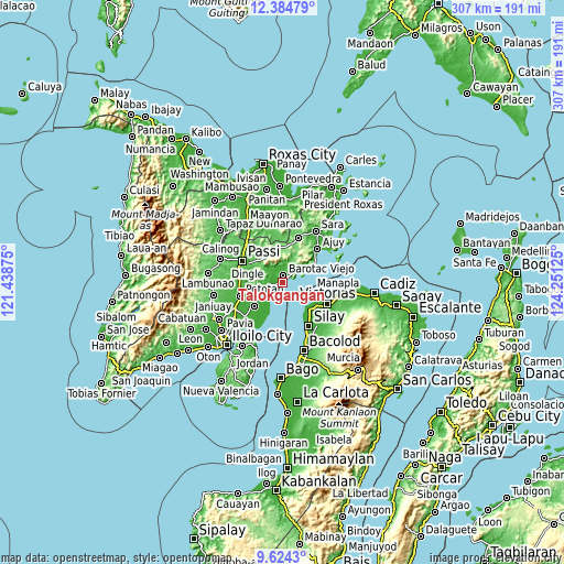 Topographic map of Talokgañgan