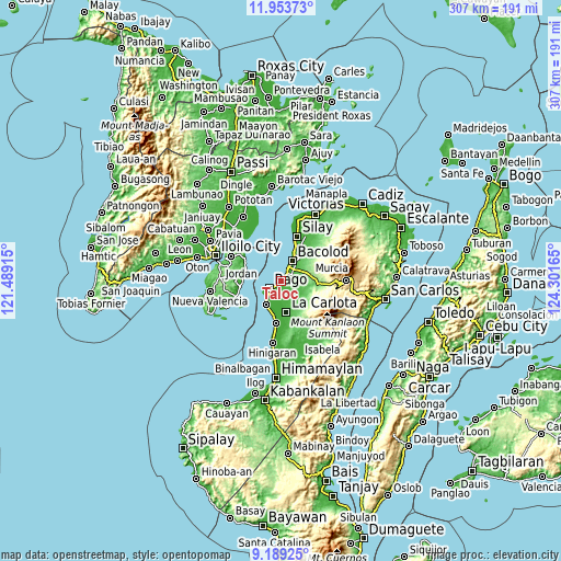 Topographic map of Taloc