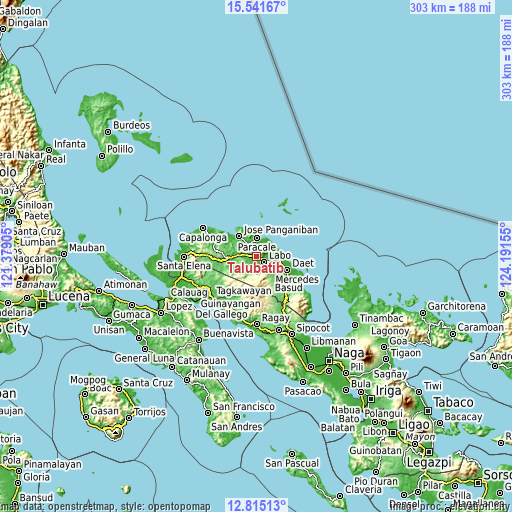 Topographic map of Talubatib