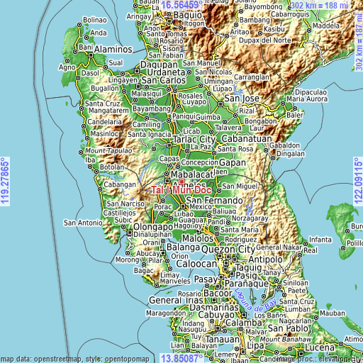 Topographic map of Tal I Mun Doc