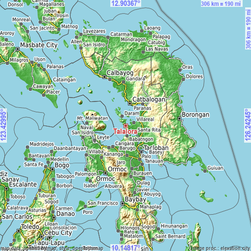 Topographic map of Talalora