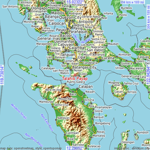 Topographic map of Talahib Payap