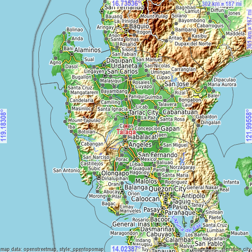 Topographic map of Talaga