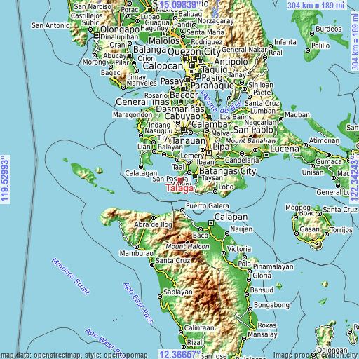 Topographic map of Talaga