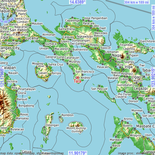 Topographic map of Tala