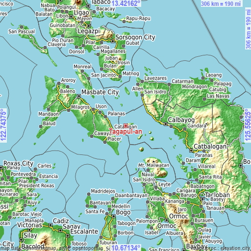 Topographic map of Tagapul-an