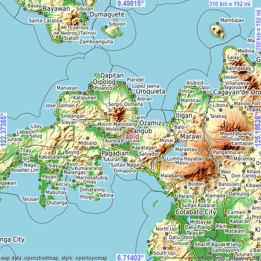 Topographic map of Tabid