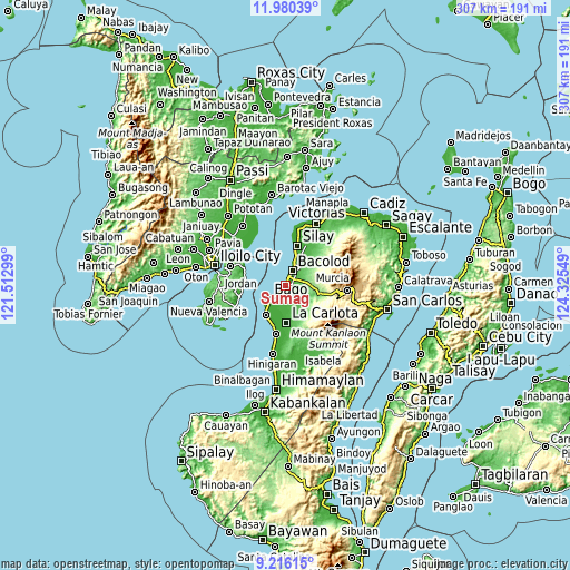 Topographic map of Sumag