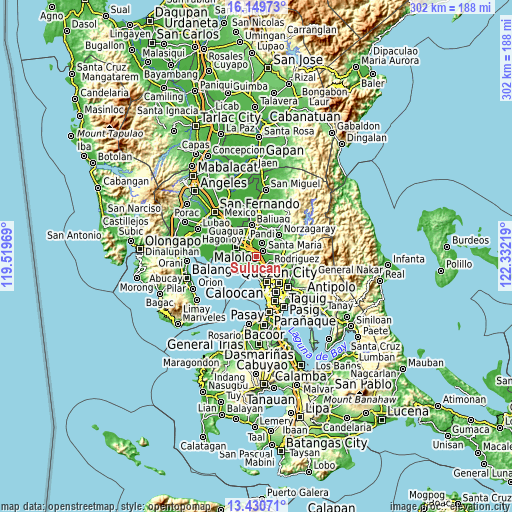 Topographic map of Sulucan