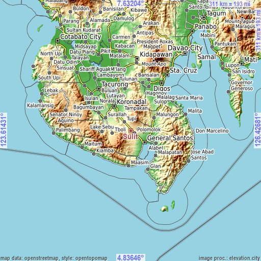 Topographic map of Sulit