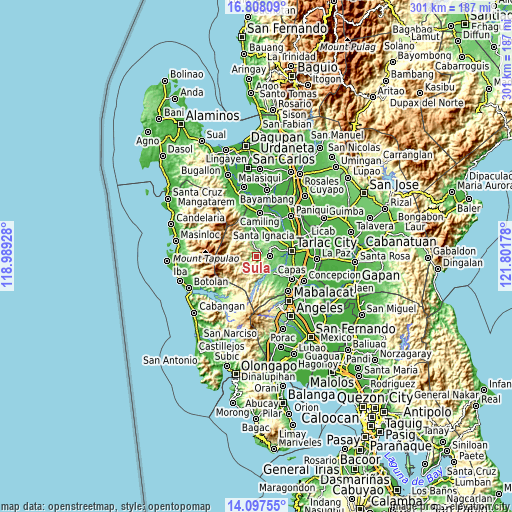 Topographic map of Sula