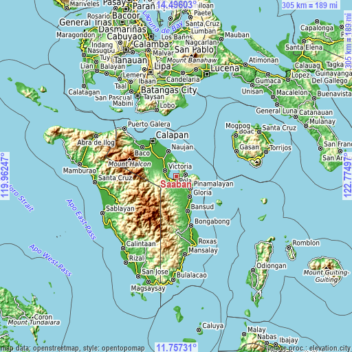 Topographic map of Saaban