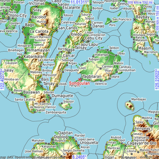 Topographic map of Songculan