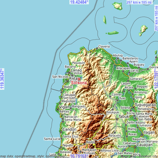 Topographic map of Solsona