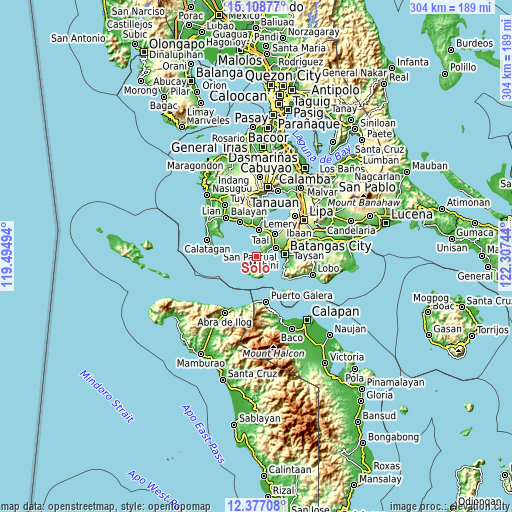 Topographic map of Solo