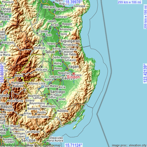 Topographic map of Sindon