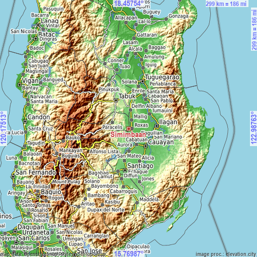 Topographic map of Simimbaan