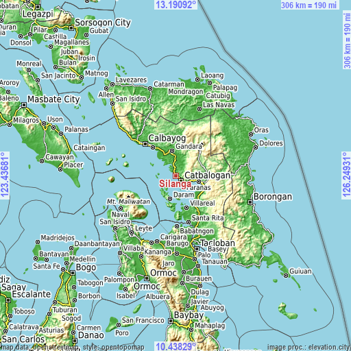 Topographic map of Silanga