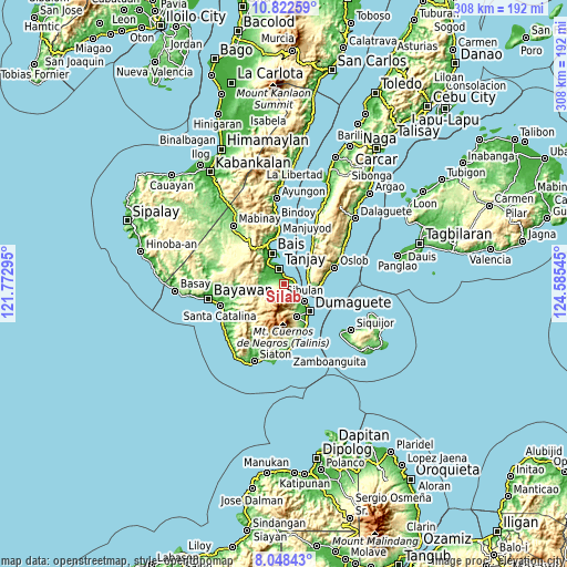 Topographic map of Silab