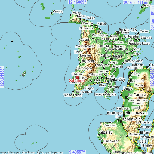 Topographic map of Sibalom