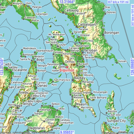 Topographic map of Siguinon