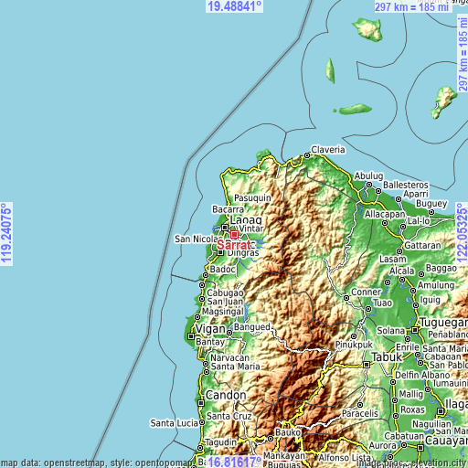 Topographic map of Sarrat