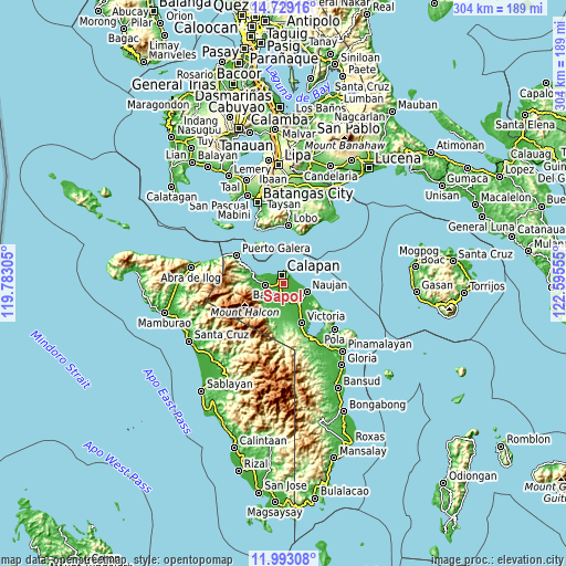 Topographic map of Sapol