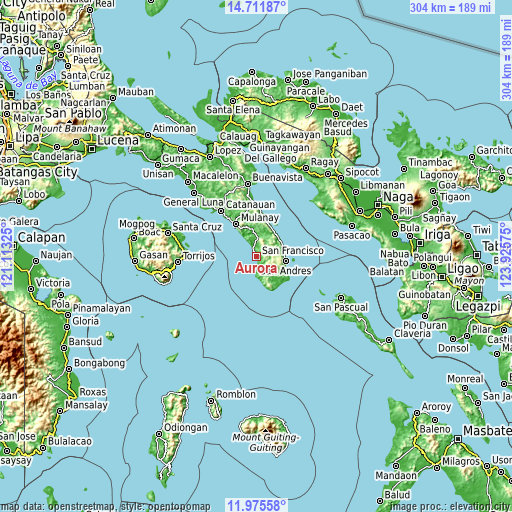 Topographic map of Aurora