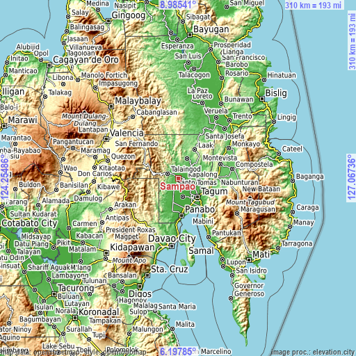 Topographic map of Sampao