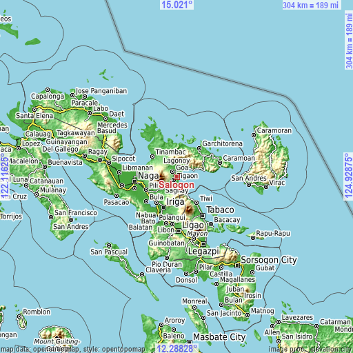 Topographic map of Salogon