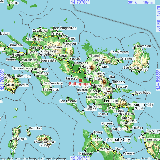 Topographic map of Salingogan