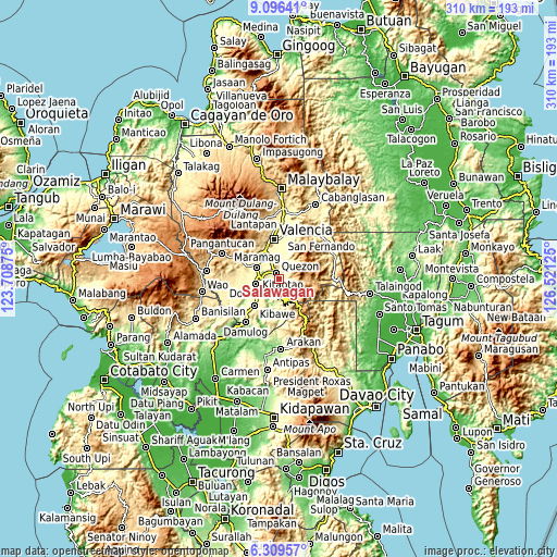 Topographic map of Salawagan