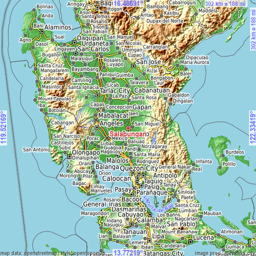 Topographic map of Salapungan