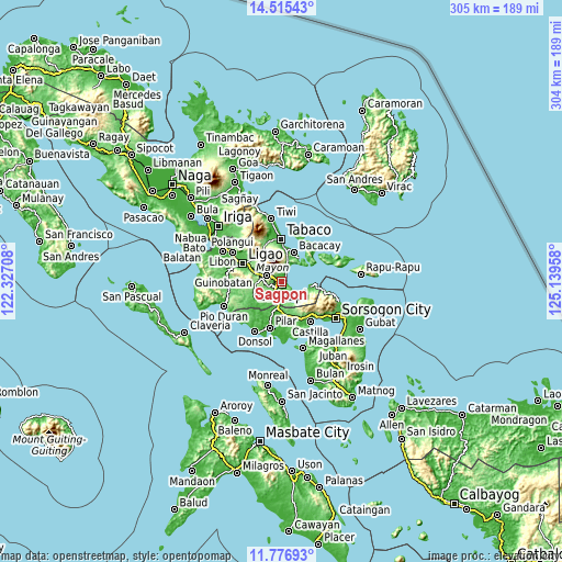 Topographic map of Sagpon