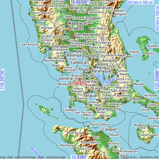 Topographic map of Sabang